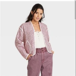 Universal thread quilted ditsy floral jacket